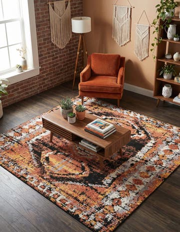 Terracotta Tagine Square Rug