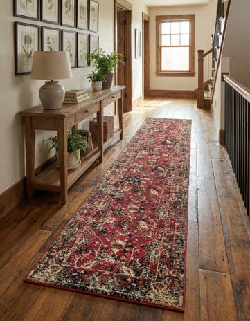 Burgundy Saturn Runner Rug