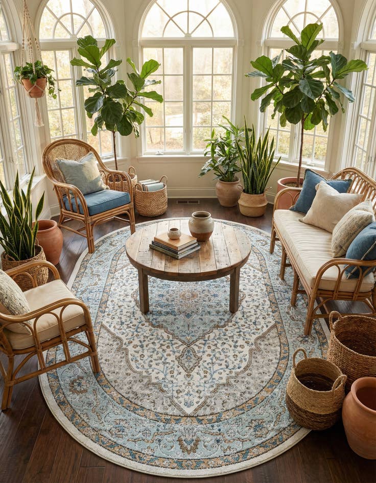 Detail image of 6' 1 x 9' Nyla Oval Rug