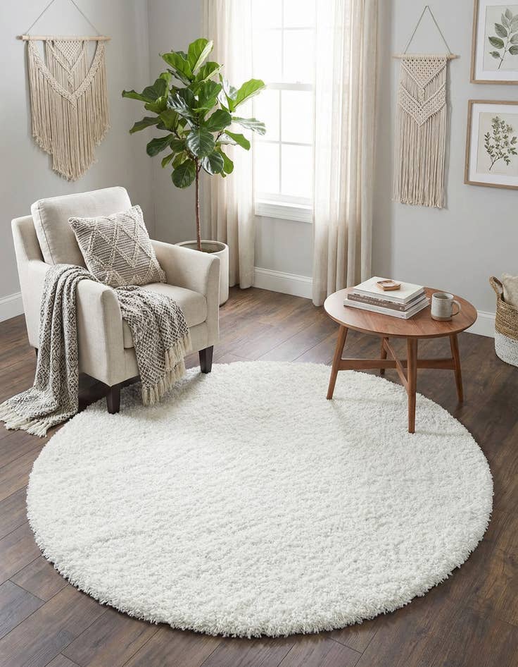 Detail image of 6' x 6' Zermatt Shag Round Rug