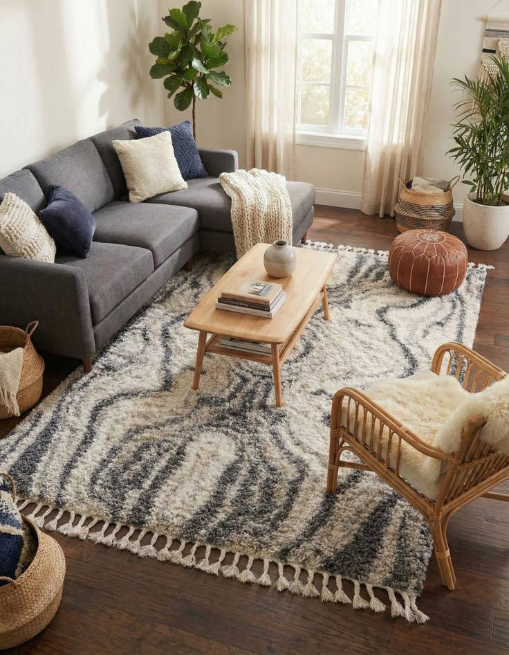 Detail image of 8' x 10' Athena Shag Rug