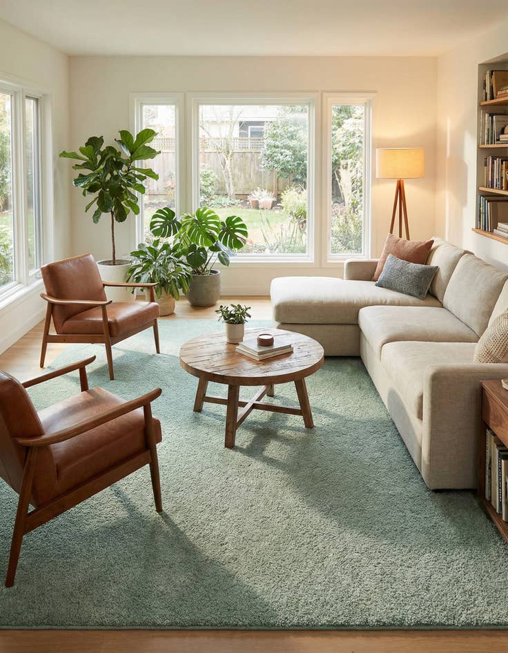 Detail image of 10' x 13' Solid Frieze Rug