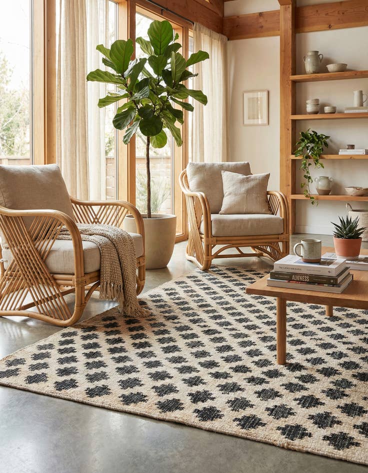 Detail image of 7' 10 x 10'  Hand Woven Kala Handwoven Jute Rug