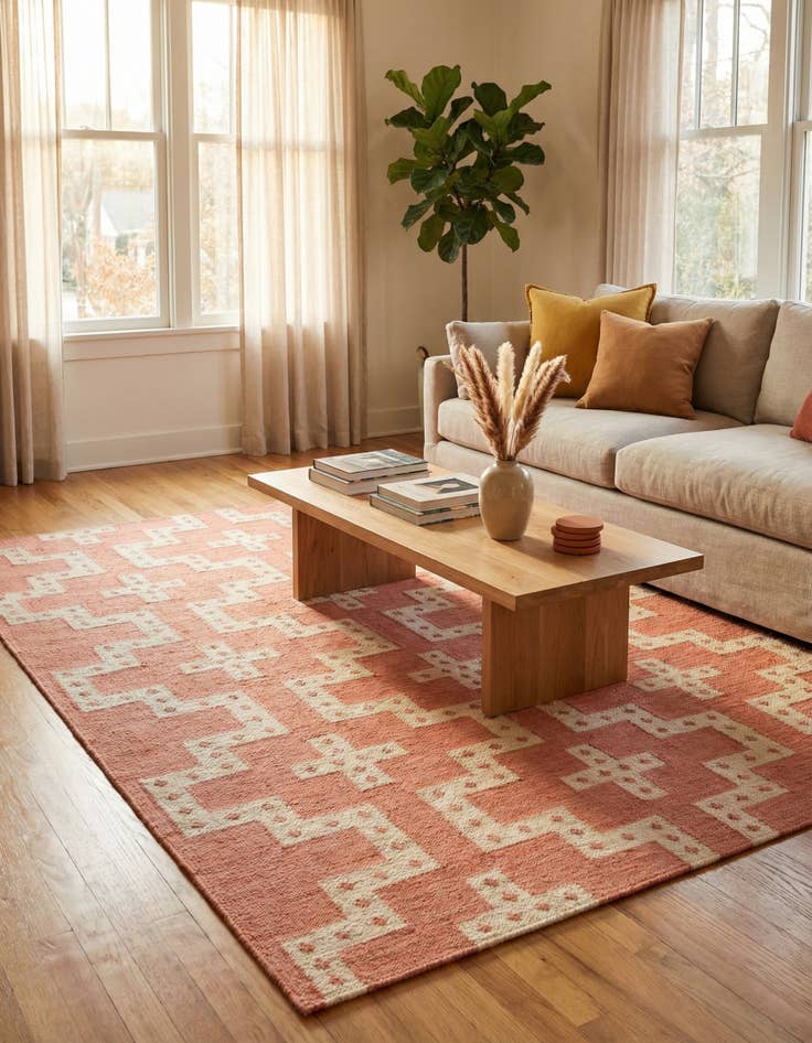 Detail image of 6' 1 x 9' Hand Woven Kilim Wool Rug