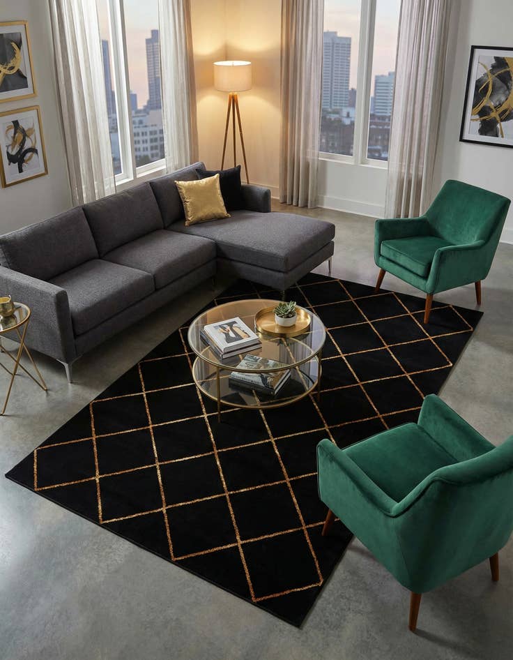 Detail image of 5' 3 x 8' Vogue Geo Rug