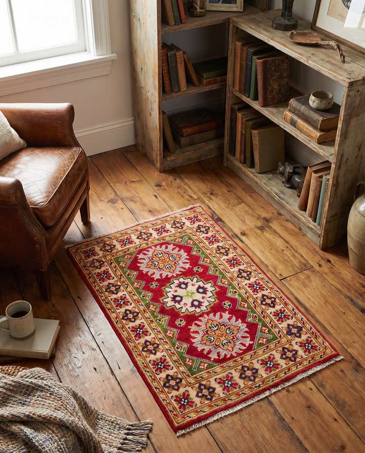 1' 11 x 2' 10 Hand Knotted Kazak Rug