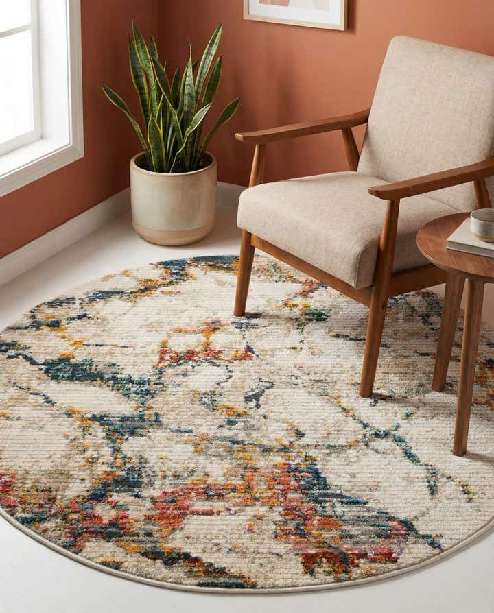 4' x 4' Gemstone Round Rug