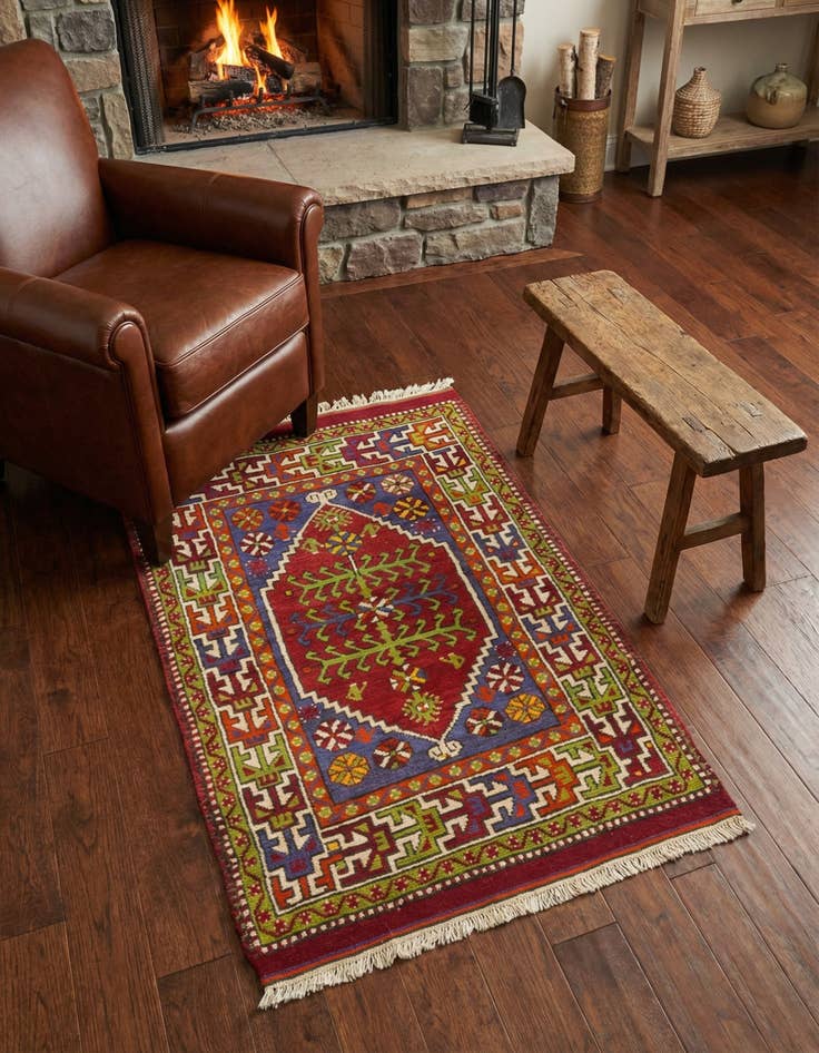 Detail image of 3' x 5' 2 Hand Knotted Anatolian Wool Rug