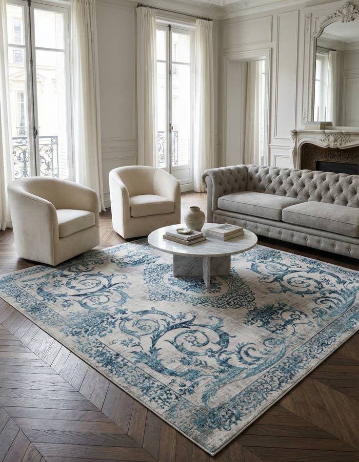 Detail image of 7' 10 x 7' 10 Finsbury Square Rug