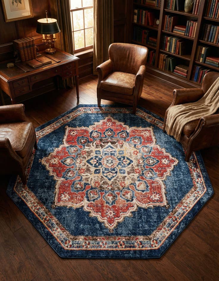 Detail image of 7' x 7' Eden Octagon Rug