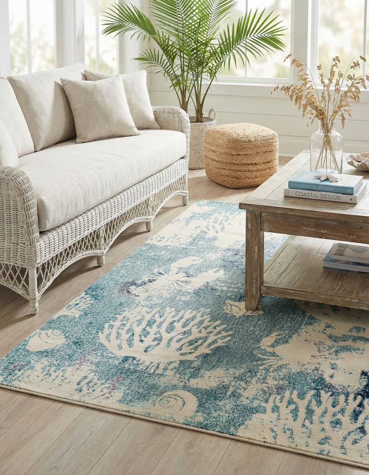 Detail image of 6' x 9'  Washable Capri Rug
