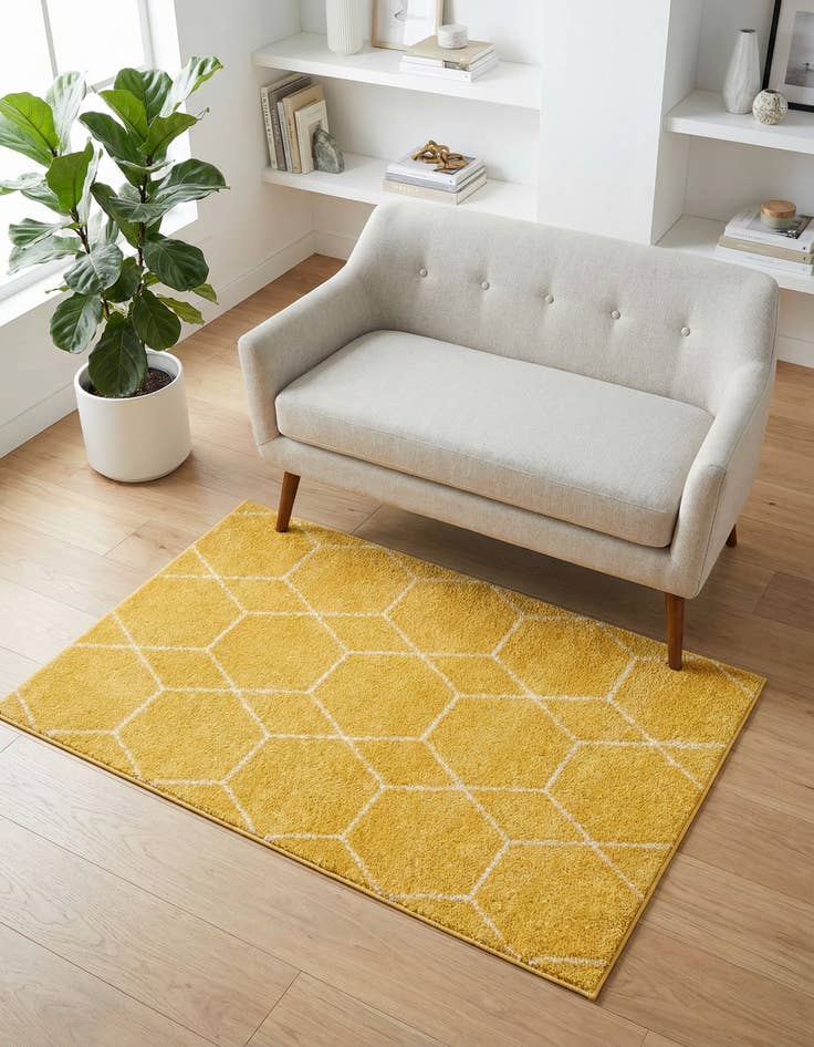 Detail image of 3' x 5' 3 Lattice Frieze Rug