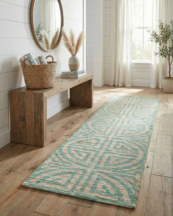 2' 2 x 8' Hand Woven Chenille Jute Runner Rug