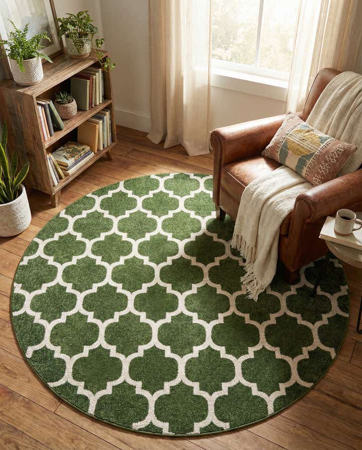 6' x 6' Lattice Round Rug