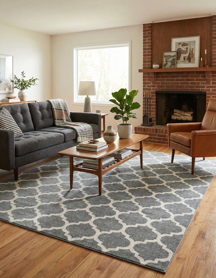 Detail image of  10' x 10' Lattice Square Rug