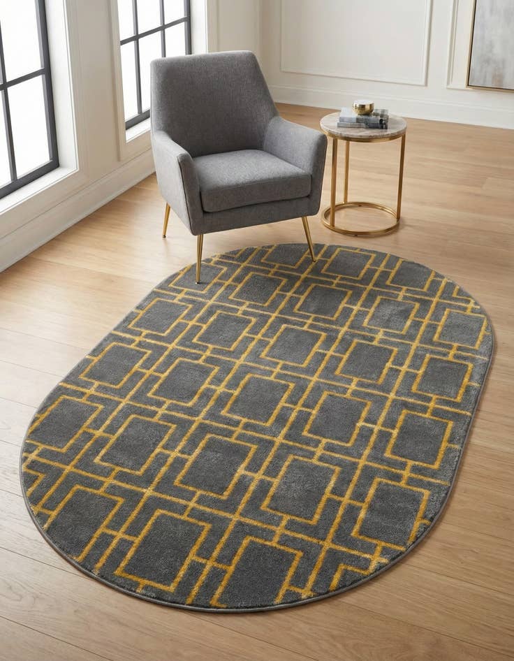 Detail image of 4' x 6' Marilyn Monroe&trade; Glam Deco Oval Rug