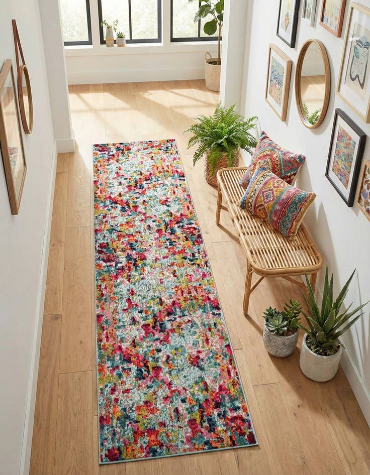 Detail image of 2' 7 x 10' Washable Theia Runner Rug