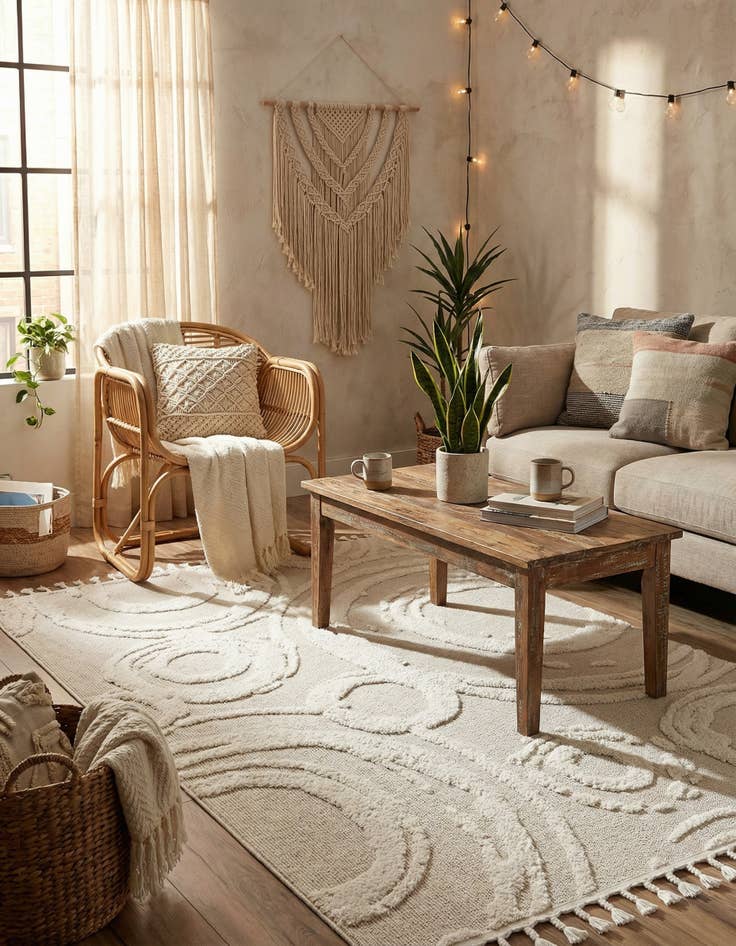 Detail image of 5' 3 x 8' Boho Rug