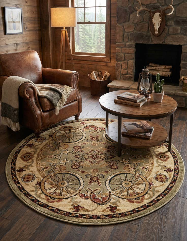 Detail image of 4' x 4' Pioneer Round Rug