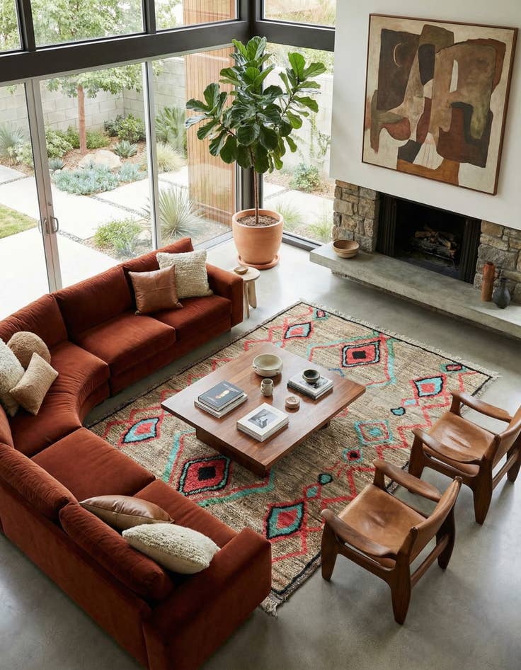 Detail image of 8' 1 x 11' Hand Knotted Moroccan Wool Rug