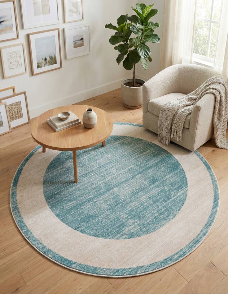 Detail image of Jill Zarin 5' 3 x 5' 3 Uptown Yorkville Round Rug