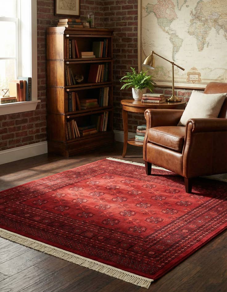 Detail image of 6' 1 x 6' 1 Bokhara Square Rug