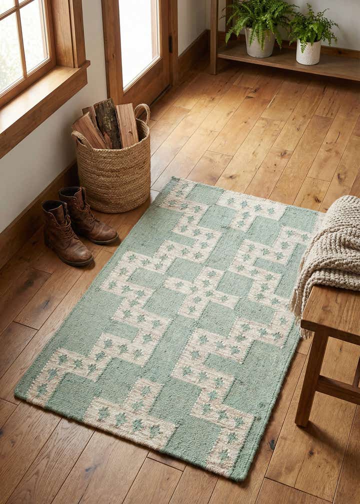 2' x 3' 1 Hand Woven Kilim Wool Rug
