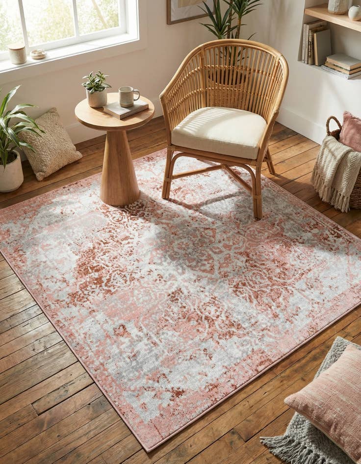 Detail image of 5' 3 x 5' 3 Kamala Washable Square Rug