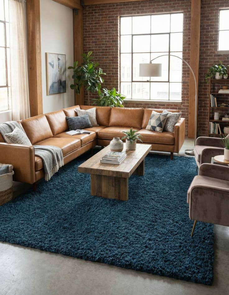 Detail image of 10' x 13' Solid Shag Rug