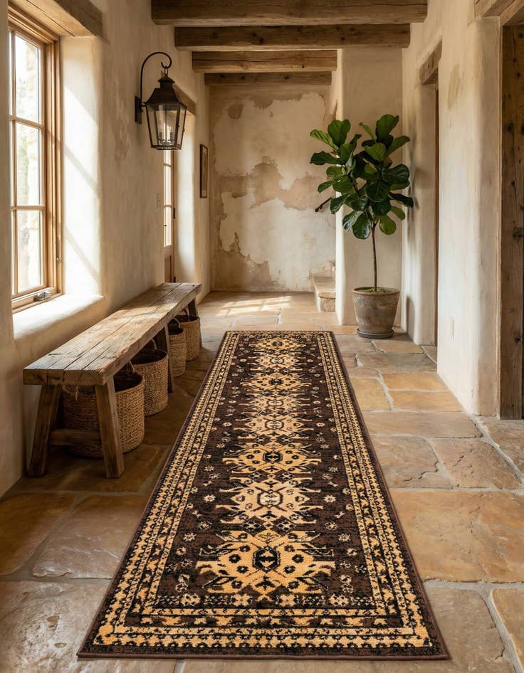 Detail image of 2' 7 x 10' Heriz Design Runner Rug