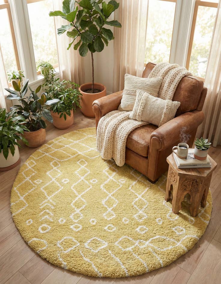 Detail image of 8' x 8' Marrakesh Shag Round Rug