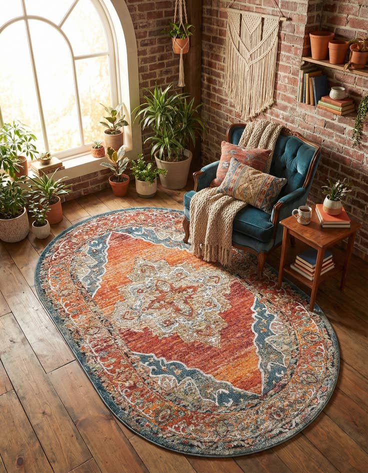 Detail image of 5' x 8' Isabella Oval Rug