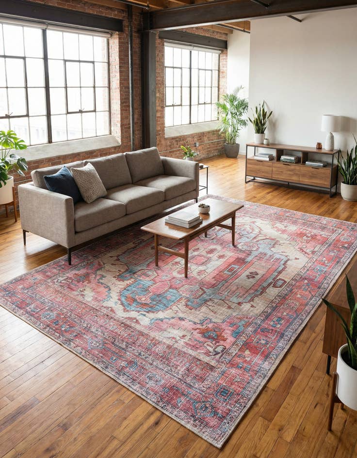 Detail image of 7' 3 x 10' Washable Maahru Rug