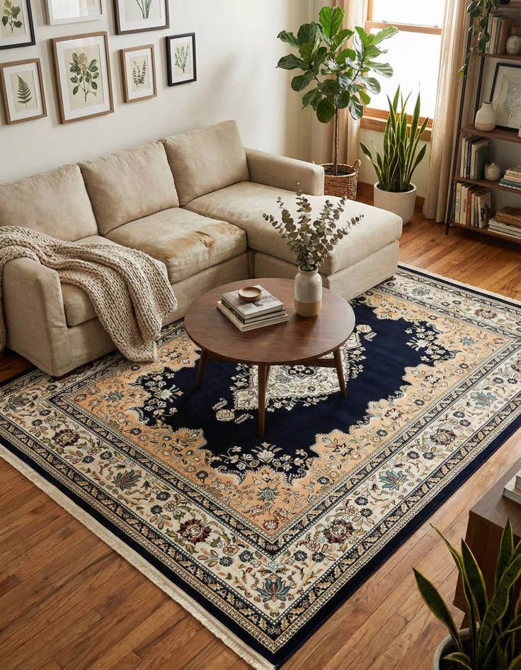 Detail image of 7' 10 x 10' Nain Design Rug