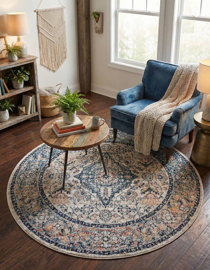 Detail image of 5' 2 x 5' 2 Lola Round Rug
