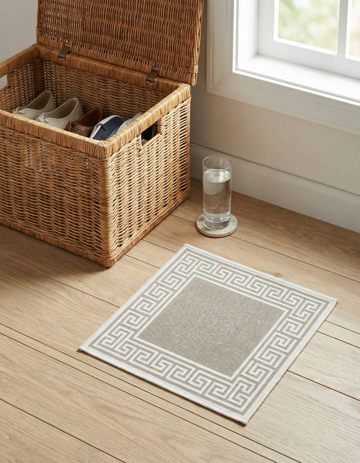 Detail image of 1' 3 x 1' 3 Washable Coastal Indoor / Outdoor Sample Rug