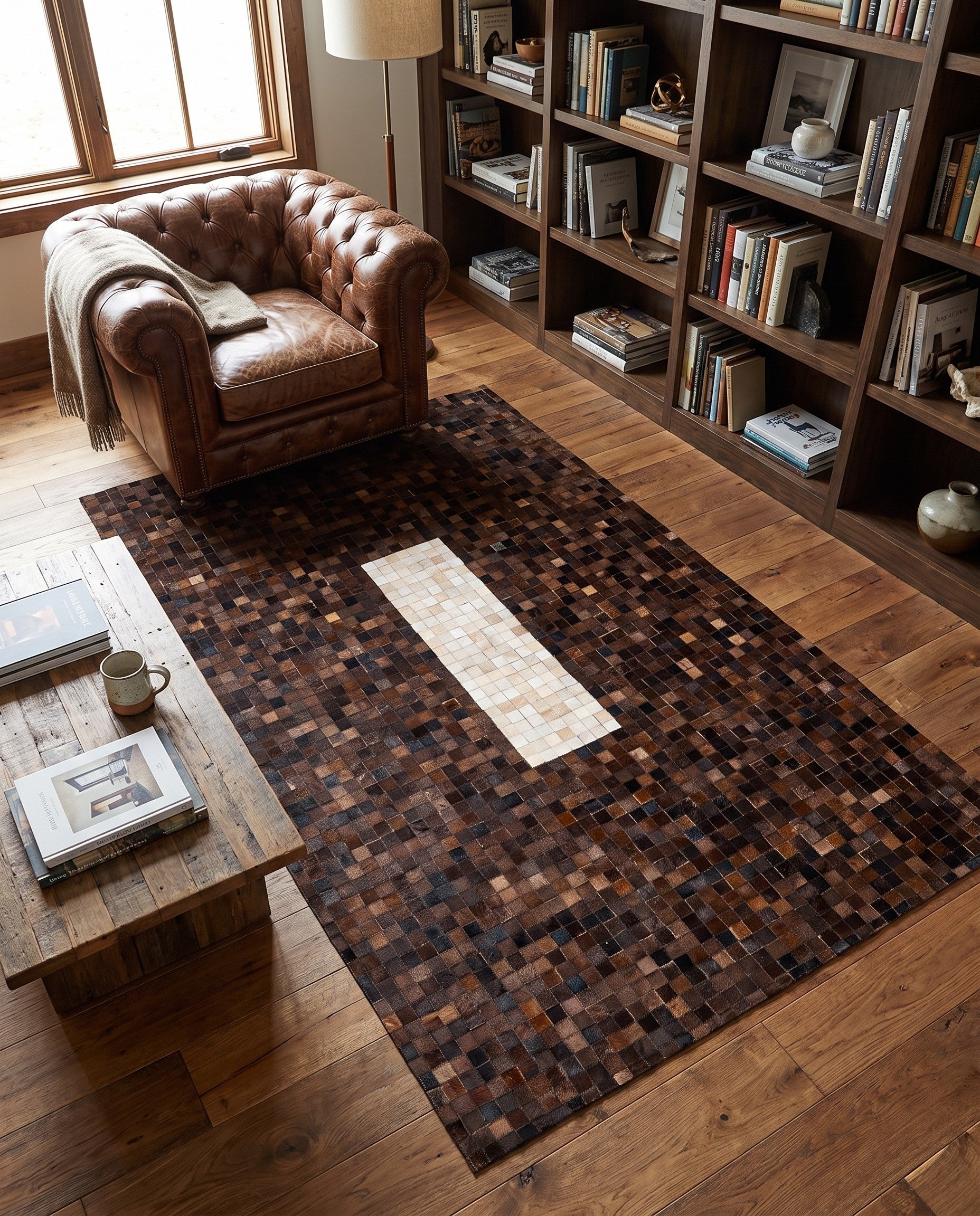 5' 2 x 8' 1 Cowhide Stocks Rug