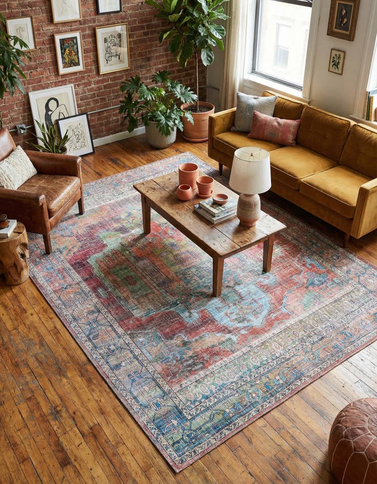 Detail image of 7' 10 x 10' Washable Maahru Rug