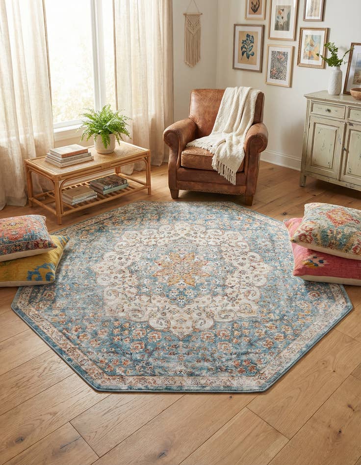 Detail image of 7' x 7' Newport Octagon Rug