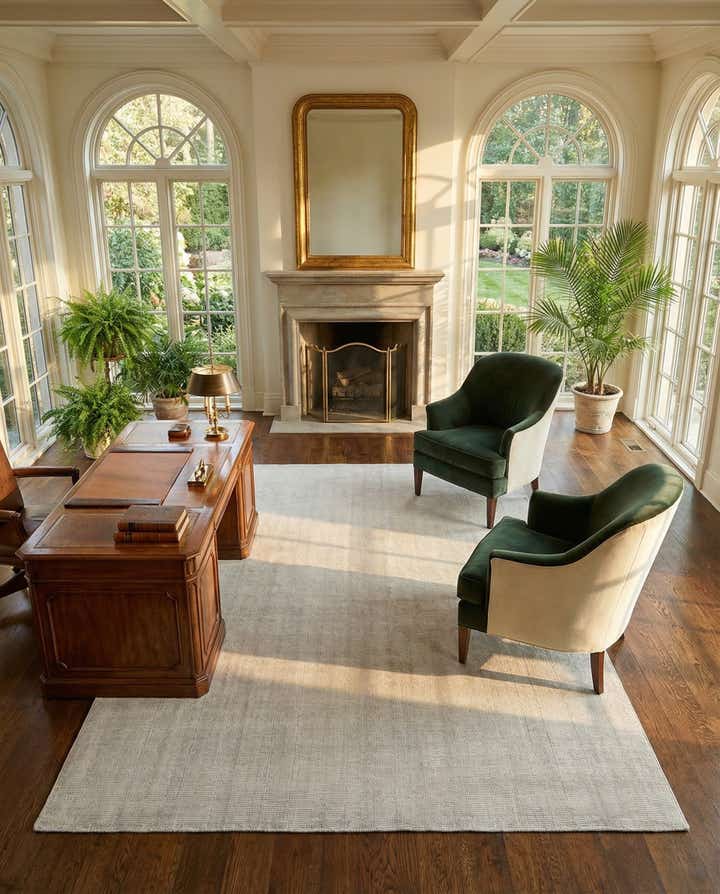 9' x 12' Hand Woven Jill Zarin English Manor Farmhouse Wool Rug