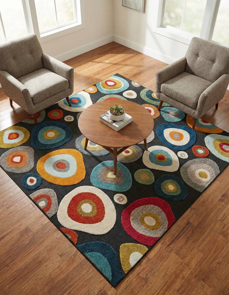 Detail image of 7' 10 x 7' 10 Washable Casablanca Indoor / Outdoor Square Rug