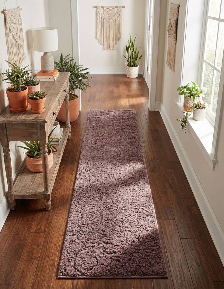 Detail image of 2' x 6' 9 Botanical Shag Runner Rug