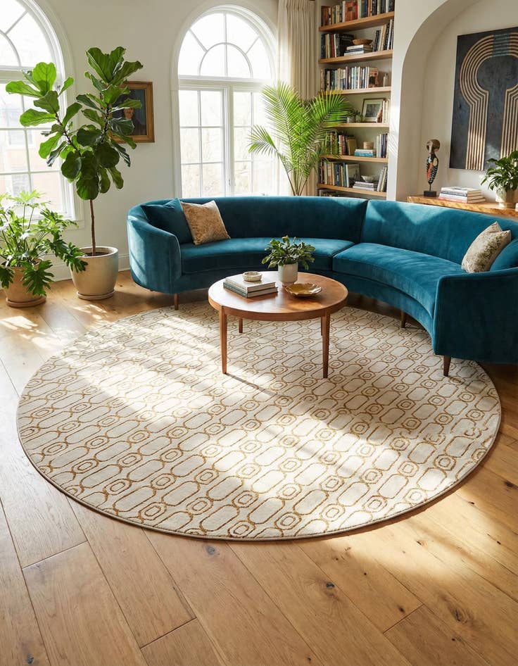 Detail image of 10' x 10' Vogue Geo Round Rug