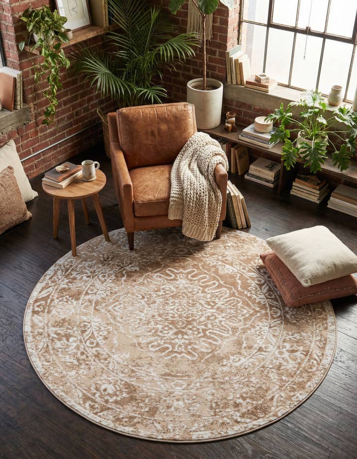 Detail image of 5' 3 x 5' 3 Oxford Round Rug