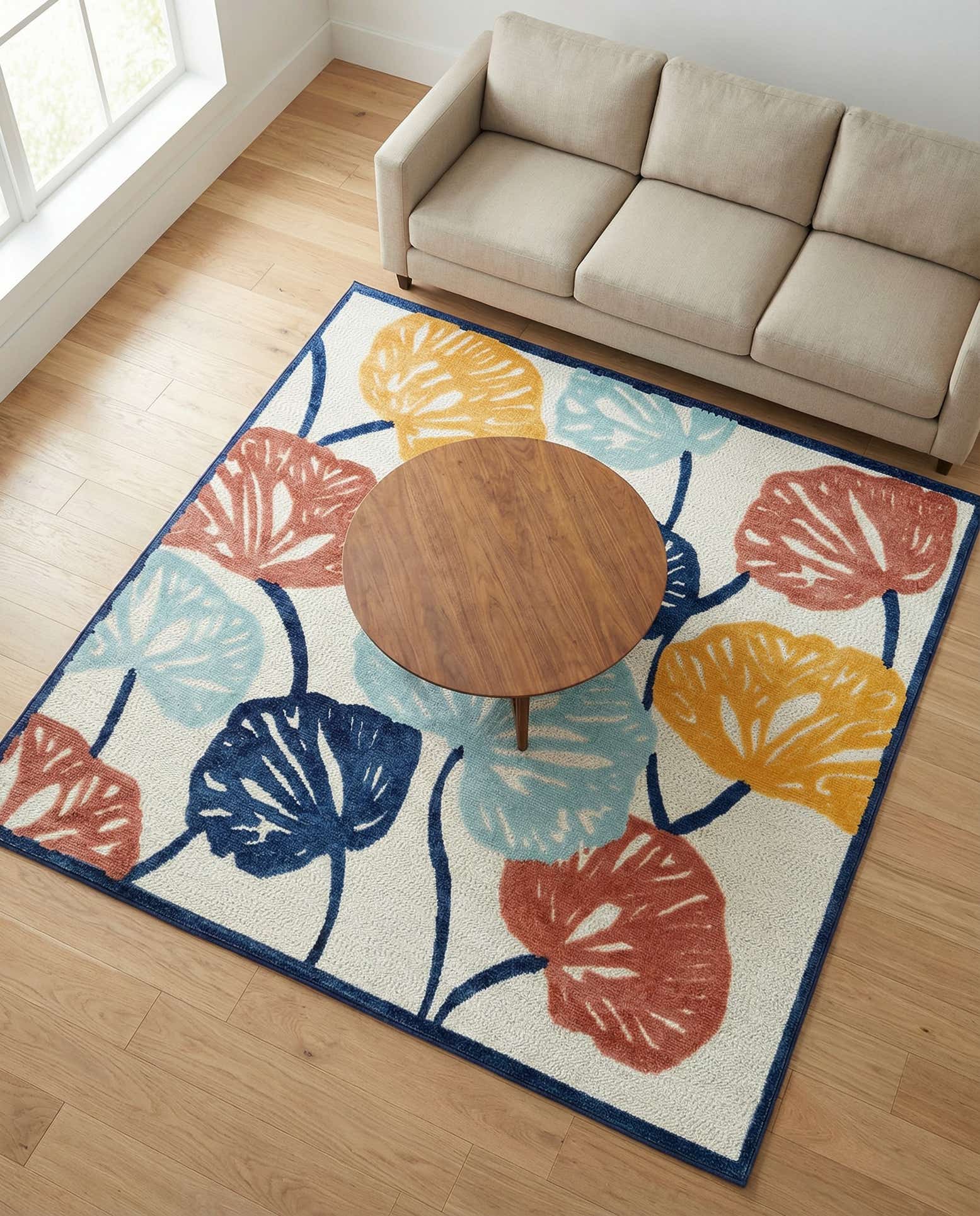 7' 10 x 7' 10 Easy-Clean Belize Indoor / Outdoor Square Rug