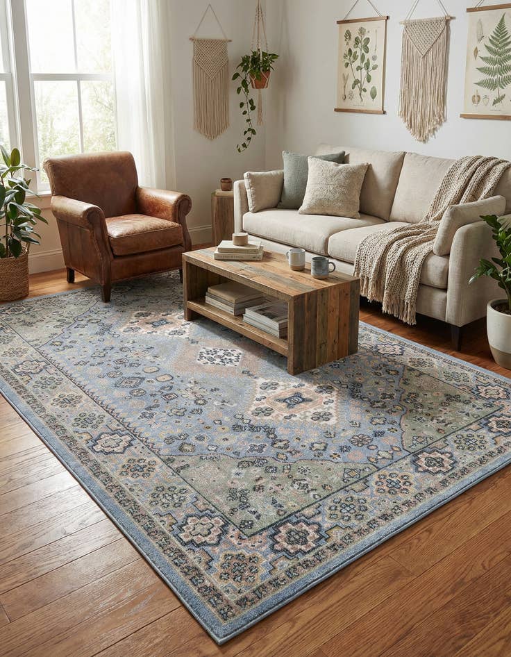 Detail image of 5' 3 x 8' Kamala Washable Rug