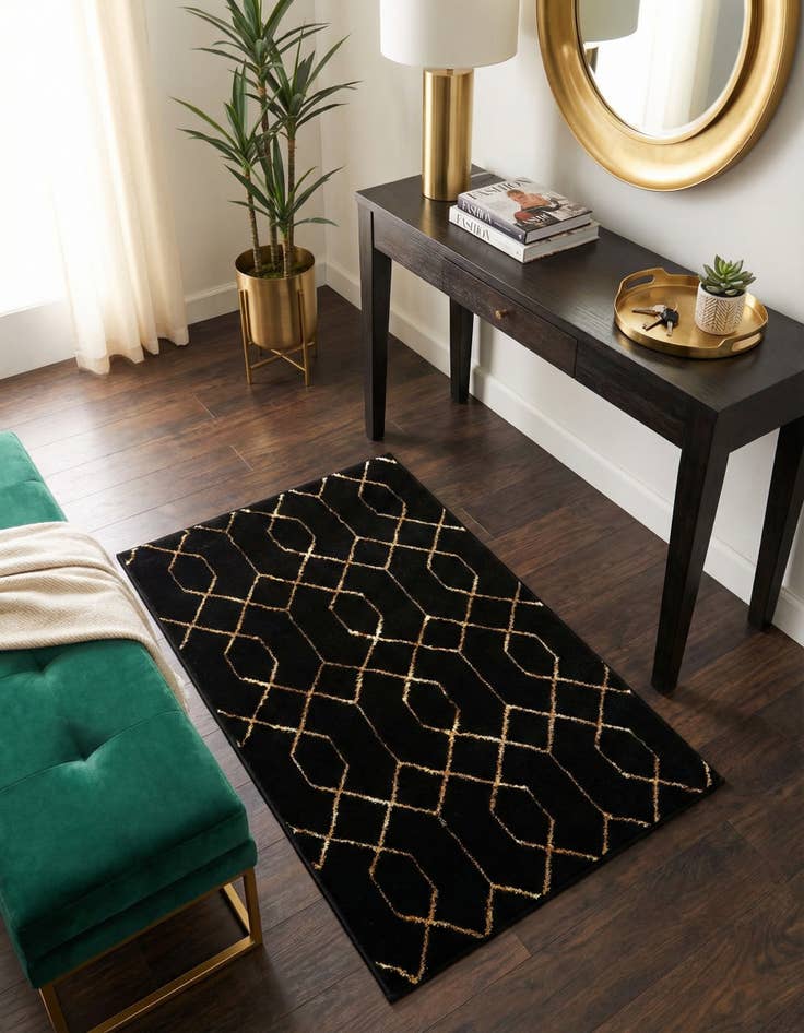 Detail image of  2' x 3'  Marilyn Monroe&trade; Glam Trellis Rug