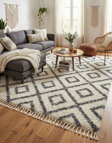 Ivory Athena Shag Rug