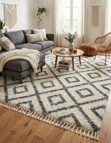 Ivory Athena Shag Rug
