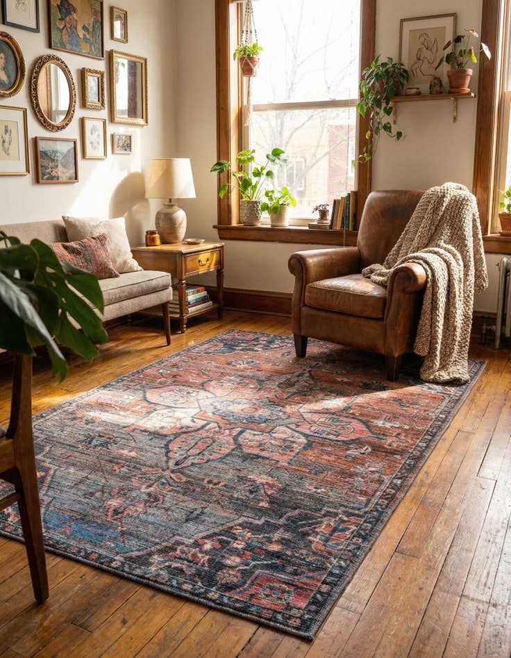 Detail image of 4' x 6' Washable Nostalgia Rug